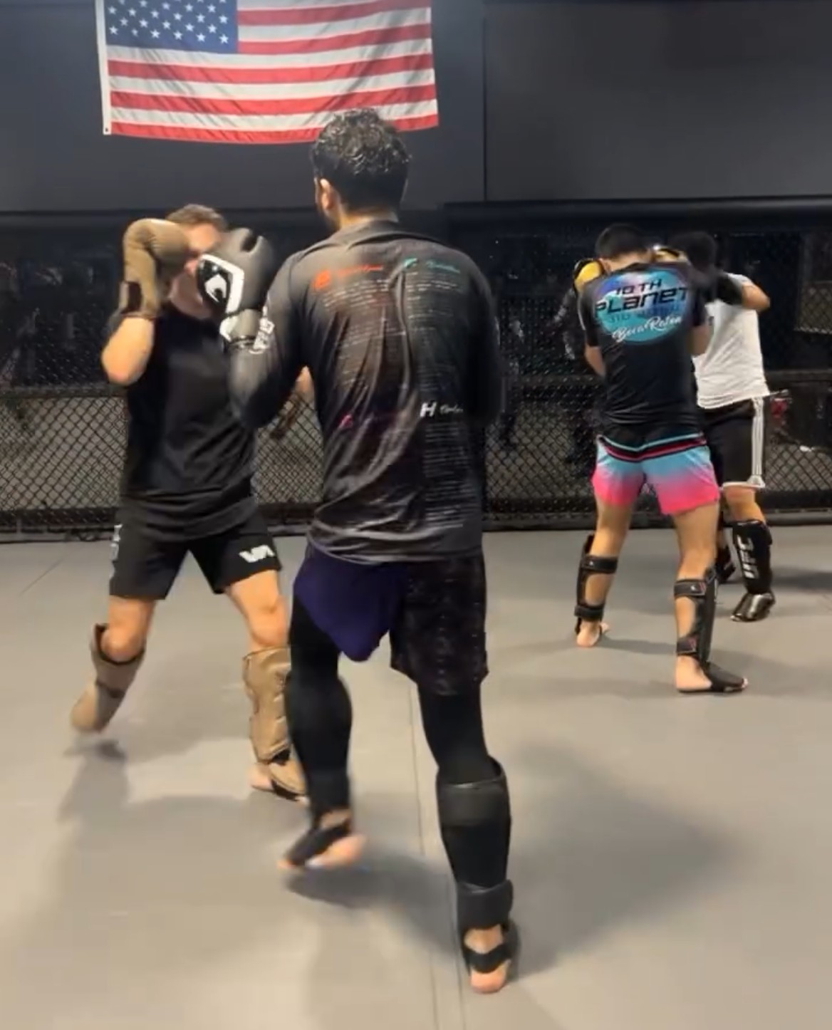 Kickboxing partner drills in Boca Raton